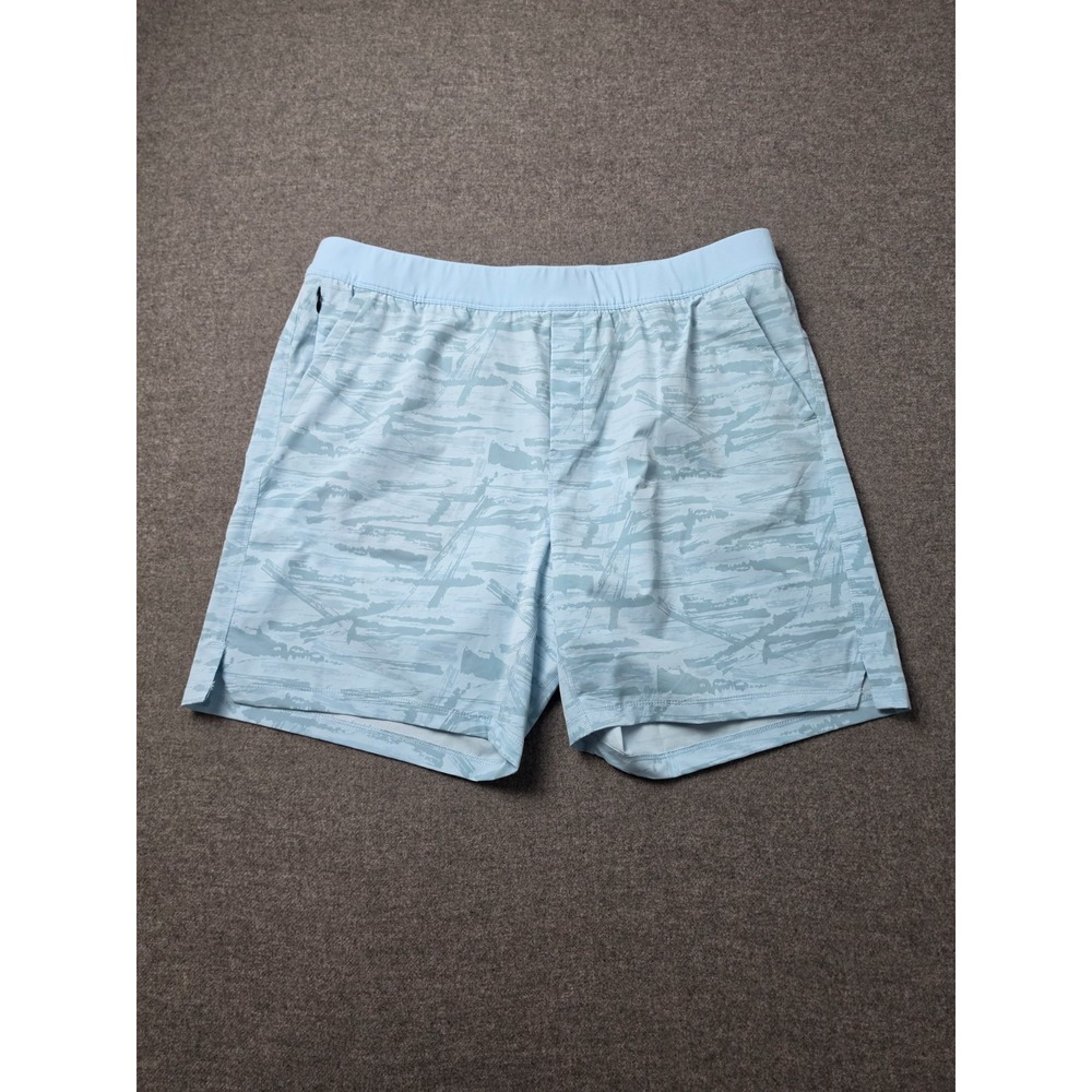 Public Rec All Day Every Day Shorts Mens 40 Blue Brush Stroke Athleisure Gym